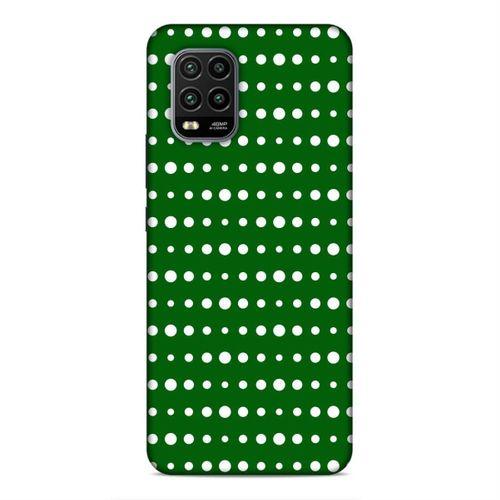 Xiaomi Mi 10 Lite Kılıf Yesil Puantiye Arka Kapak Silikon Koruma Full Koruyucu