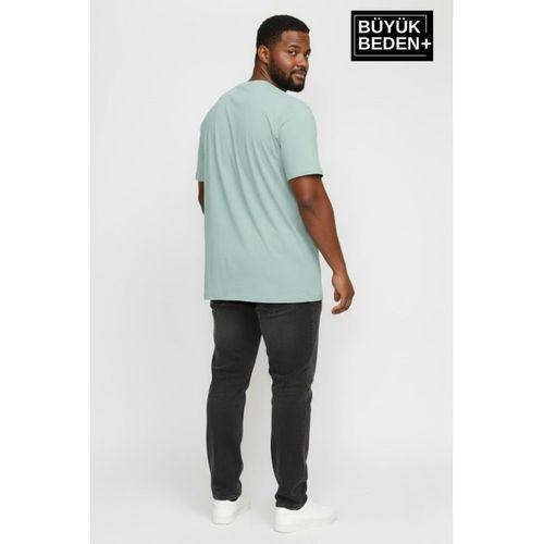 Erkek Büyük Beden Capri Island Baskılı 3xl-6xl Bisiklet Yaka Tshırt SPR26BTS510-14