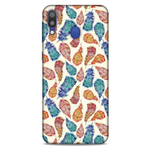 Samsung Galaxy M20 Kılıf Desenli Özel Seri Tüyler (36) Glitter Kılıf