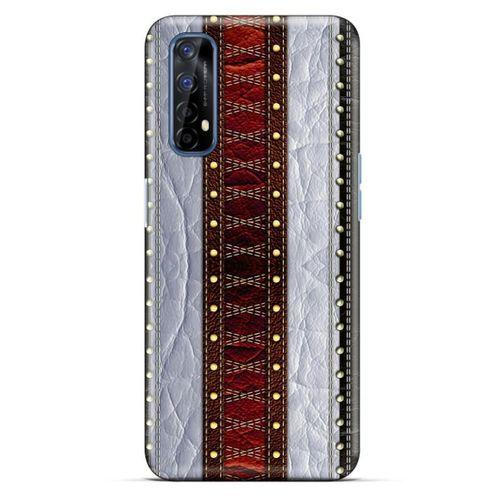 Oppo Realme 7 Kılıf Patchwork (11) Tam Koruma Siyah Gri
