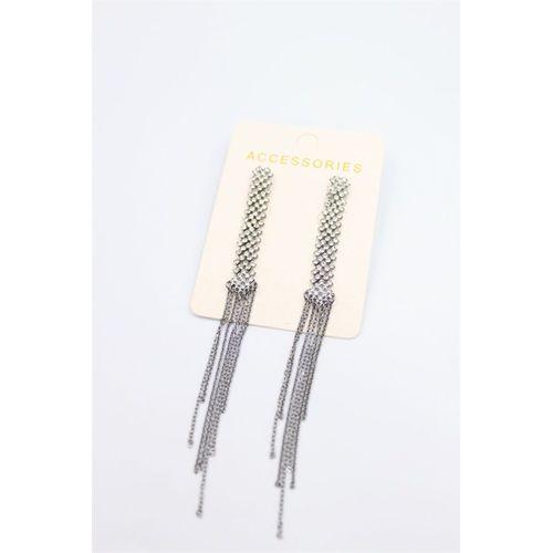 Zincir Sallantılı Küpe - Siyah