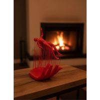 Kırmızı El Ve İnsan Figürü Dekoratif Biblo Salon Ofis Raf Ve Konsol Üstü İçin 12x18 Cm