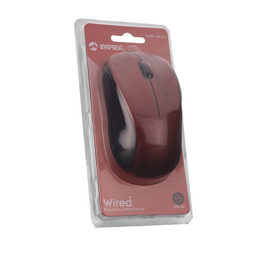 Everest SM-215 Usb Kırmızı 1200dpi Optik Mouse