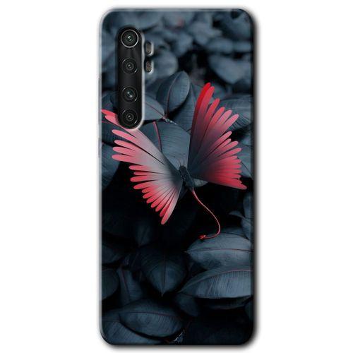 MRCİLETİSİM Xiaomi Mi Note 10 Lite Kılıf HD Desen Baskılı Arka Kapak + Temperli Cam - Dark Butterfly