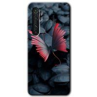 MRCİLETİSİM Xiaomi Mi Note 10 Lite Kılıf HD Desen Baskılı Arka Kapak + Temperli Cam - Dark Butterfly