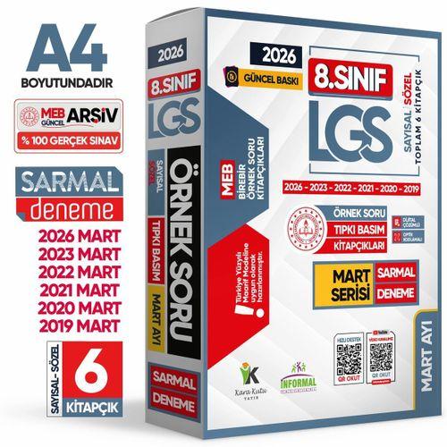 2026 8 Sınıf LGS Mart Ayı MEB Örnek Soru Tıpkı Basım 6lı Sarmal Deneme Paketi Dijital Çözümlü