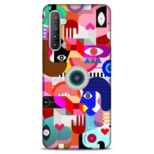 Lopard Oppo Realme XT Uyumlu Kılıf Soyut Sanat (21) Baskılı Koruyucu Kapak