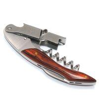 Ahşap Saplı Profesyonel Çelik Tirbuşon Ve Çok Fonksiyonlu Şarap Açacağı