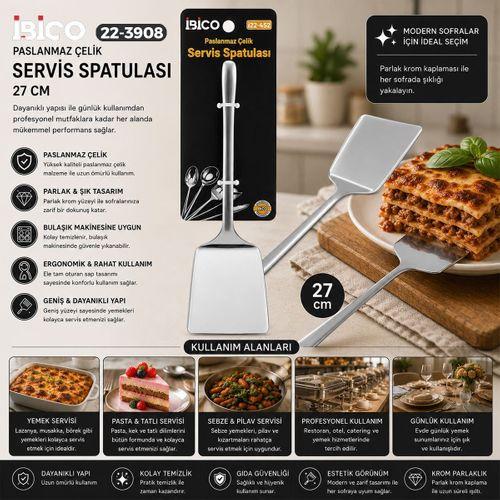 Krom Kaplama Metal Servis Spatula 27 cm