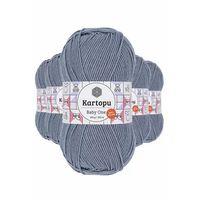 5 Adet Baby One Tüylenmeyen El Örgü İpi Yünü Jeans Mavi K571