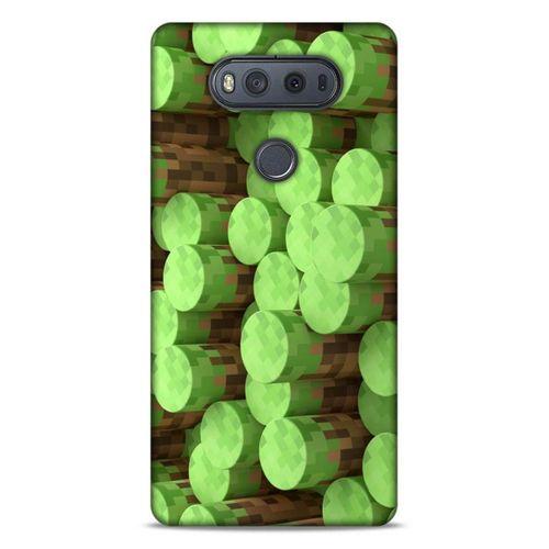 Lopard LG K61 Uyumlu Kılıf PiXel (8) Baskılı Kılıf Yeşiller