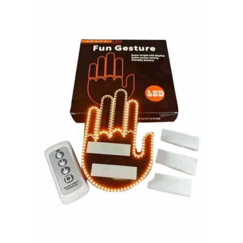 Pilli Led Işık Araç Camı İçin Uzaktan Kumandalı El Simgesi