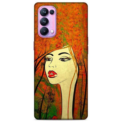 Lopard Oppo Reno 5 Pro 5G Uyumlu Kılıf Sürreal Yüzler ♀ (30) Silicone Case Desenli