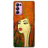 Lopard Oppo Reno 5 Pro 5G Uyumlu Kılıf Sürreal Yüzler ♀ (30) Silicone Case Desenli