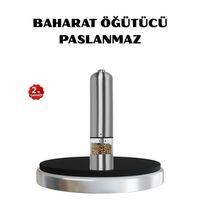 Modern Otomatik Baharat Öğütücü Seti – Pilli, Paslanmaz Çelik, Led Aydınlatmalı