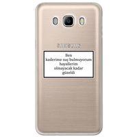 Galaxy J7 2016 Kılıf HD Yazı Baskılı Silikon Arka Kapak - Yazı 5