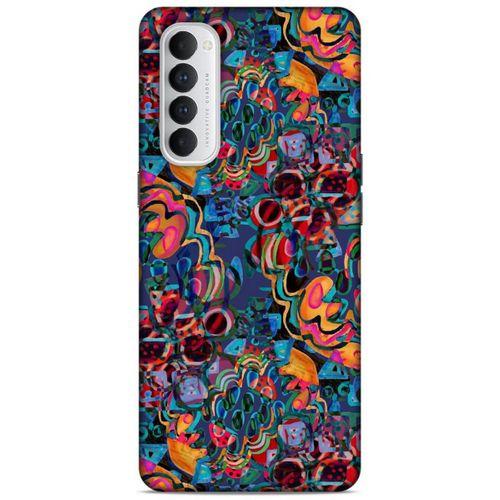 Lopard Oppo Reno 4 Pro Uyumlu Kılıf Soyut Sanat (28) Desenli Arka Kapak
