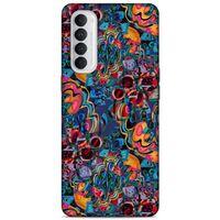 Lopard Oppo Reno 4 Pro Uyumlu Kılıf Soyut Sanat (28) Desenli Arka Kapak