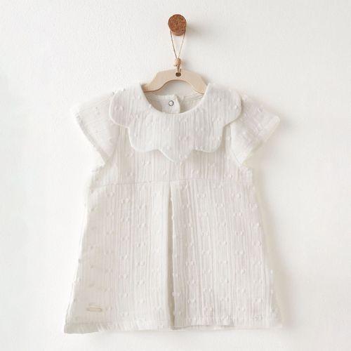 Andywawa AC26644 Baby Chic Elbise Ekru
