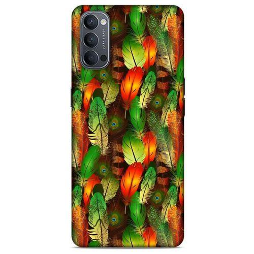 Oppo Reno 4 Kılıf Desenli Özel Seri Tüyler (1) Kılıfı
