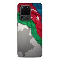 Samsung Galaxy S20 Ultra Uyumlu Kılıf Azarbaijan (9) Kılıf Kumaş Bayrak