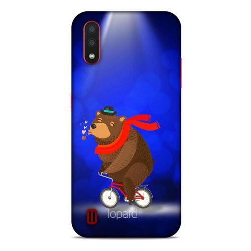 Samsung Galaxy A01 Kılıf FunnyMaX (43) Thin Fit Kılıf Lacivert Ayılı