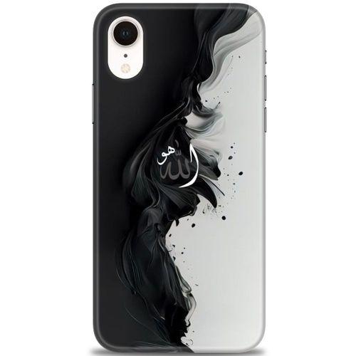 iPhone XR Kılıf HD Baskılı Kılıf - Siyah ve Beyaz + Tam Ekran Koruyucu