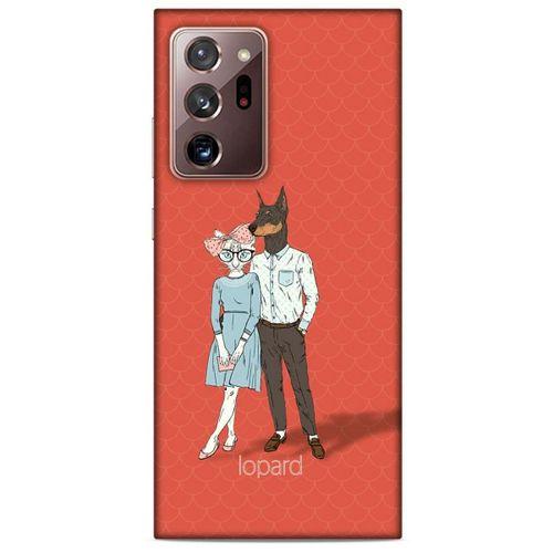 Samsung Galaxy Note 20 Ultra Kılıf FunnyMaX (15) Antişok Kılıf Kırmızı Kedi Köpek