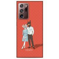 Samsung Galaxy Note 20 Ultra Kılıf FunnyMaX (15) Antişok Kılıf Kırmızı Kedi Köpek