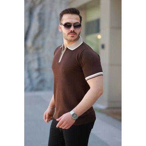 Erkek Renkli Yaka Kısa Kollu Tişört