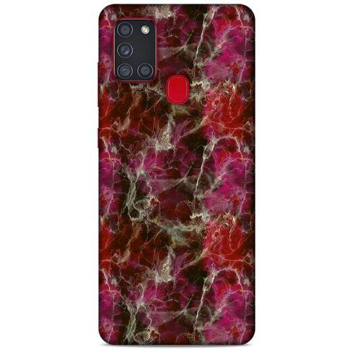 Mermer Desenli (40) Tema Fit Silikon Kılıf Menekşe Samsung Galaxy A21s Kılıf