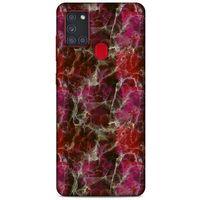 Mermer Desenli (40) Tema Fit Silikon Kılıf Menekşe Samsung Galaxy A21s Kılıf