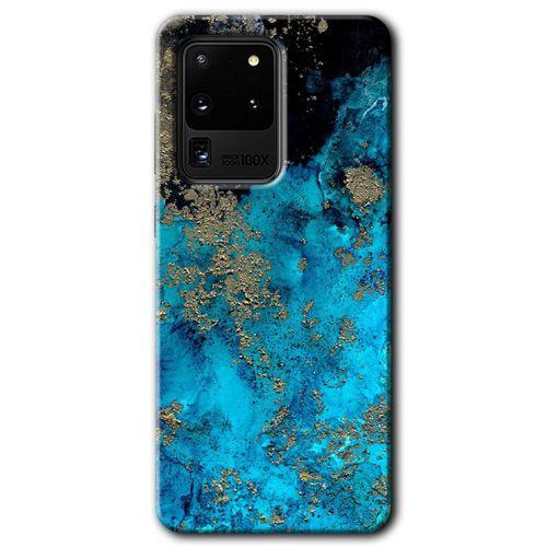 Samsung Galaxy S20 Ultra Kılıf HD Desen Baskılı Arka Kapak + Temperli Cam - Klas Mermer