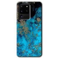 Samsung Galaxy S20 Ultra Kılıf HD Desen Baskılı Arka Kapak + Temperli Cam - Klas Mermer