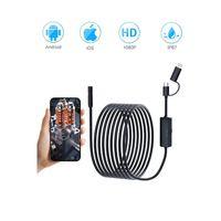 Endoskop Yılan Video Kamera Ios Ve Android Uyumlu Led’li 10 Metre 8 Mm Sert Kablo 2mp
