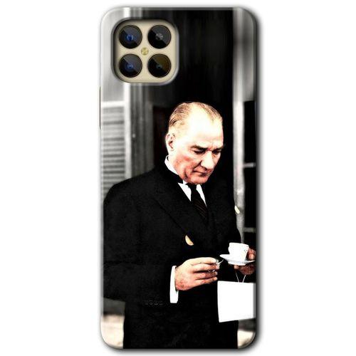 Omix X600 Kılıf HD Desen Baskılı Arka Kapak - Atatürk Türk Kahvesi