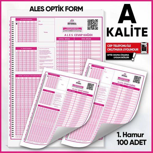 ALES Deneme Sınavları İçin 100 Adet Optik Form
