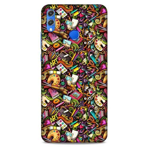 Graffitix (18) Desenli Silikon Kapak Huawei Honor 8x Kılıf