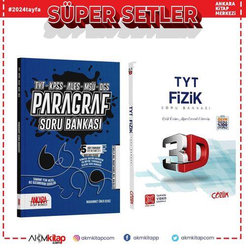 3D TYT Fizik ve AKM Paragraf Soru Bankası Seti 2 Kitap