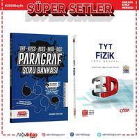 3D TYT Fizik ve AKM Paragraf Soru Bankası Seti 2 Kitap