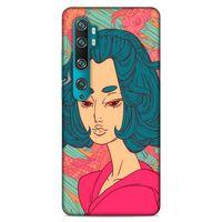 Lopard Xiaomi Mi Note 10 Pro Uyumlu Kılıf Sürreal Yüzler ♀ (44) Tough Armor Kılıf Desenli