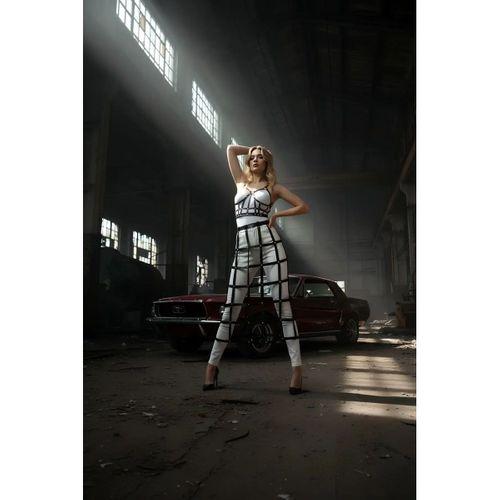 Siyah Etek Kafes Detaylı Etek Midi Boy Deri Etek - Brf1013