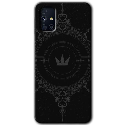 Samsung Galaxy M31s HD Baskılı Kılıf + 9D Tam Ekran Koruyucu - Siyah Mandala 1