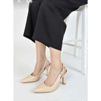 Hies Bej Rugan Topuklu Ayakkabı