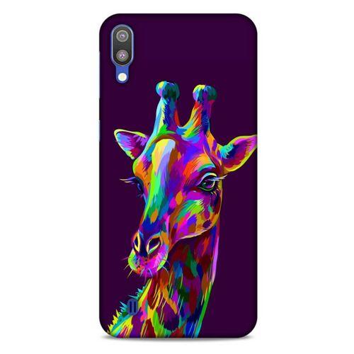 Samsung Galaxy M10 Uyumlu Kılıf Mor Delisi (30) Silicone Case Zürafa