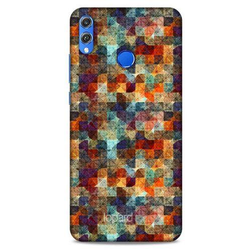 Huawei Honor 8x Kılıf Pastel Renkler (4) Koruma Kılıfı Yeşil Kırmızı