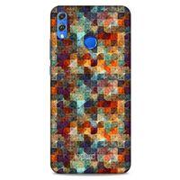 Huawei Honor 8x Kılıf Pastel Renkler (4) Koruma Kılıfı Yeşil Kırmızı