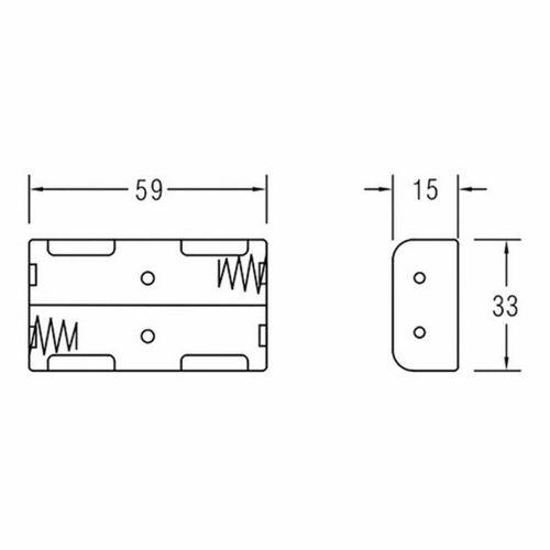2 li AA Pil Yuvası (Pil Kutusu)