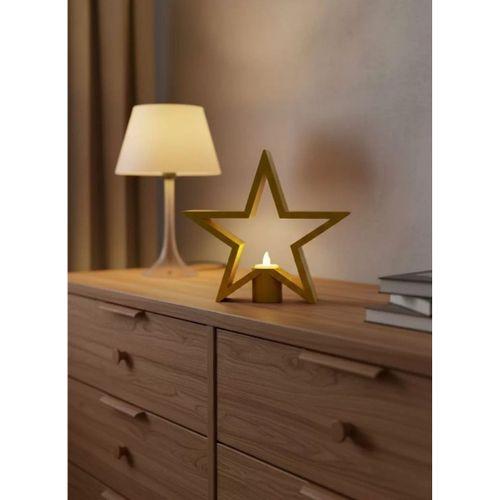 Yıldız Şeklinde Sarı Mumluk Loş Işık Ev Aksesuarı