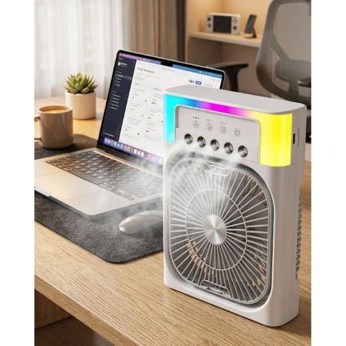 Usb  Masaüstü Soğutucu Fan Su Püskürtmeli Renkli Işıklı